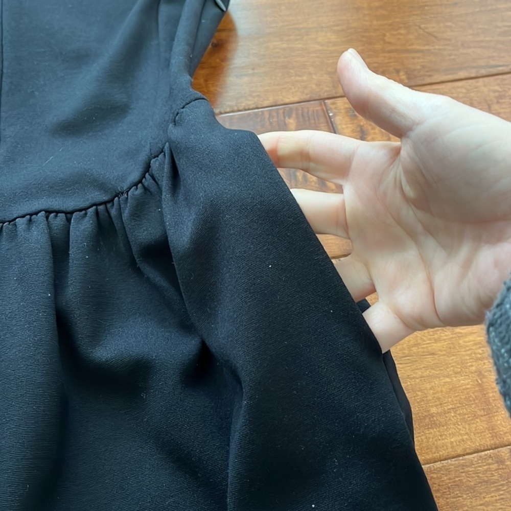Madewell ponte screenplay black dress with two side pockets Size XS - Picture 16 of 16